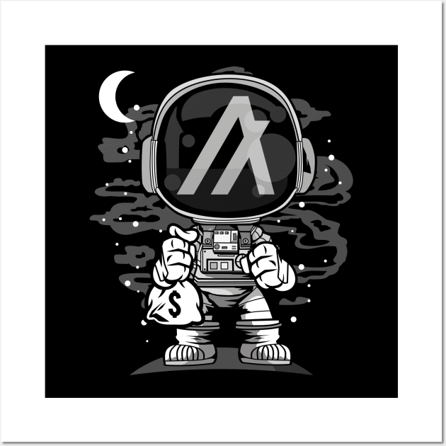 Astronaut Algorand ALGO Coin To The Moon Crypto Token Cryptocurrency Wallet Birthday Gift For Men Women Wall Art by Thingking About